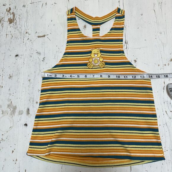 Care Bears Sunshine Bear Embroidered Halter Tank Top Size XL 90s Y2K 80s - Picture 5 of 10